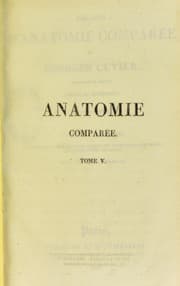 Tapa de Le©ʹons d ́anatomie compar©♭e de G. Cuvier