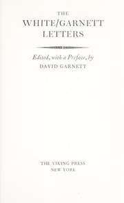 Tapa de The White/Garnett letters