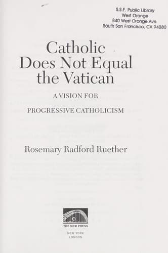 Tapa de Catholic does not equal the Vatican
