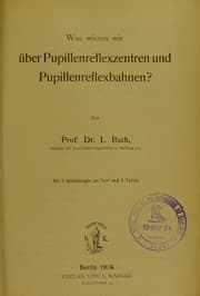 Tapa de Was wissen wir ©ơber Pupillenreflexzentren und Pupillenreflexbahnen?