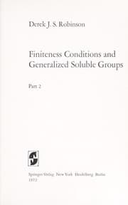 Tapa de Finiteness conditions and generalized soluble groups
