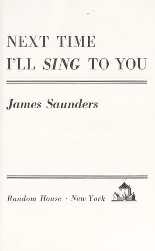 Tapa de Next time I'll sing to you.