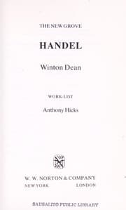 Tapa de The New Grove Handel