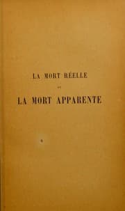 Tapa de La mort r©♭elle et la mort apparente