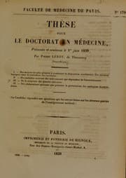 Tapa de Th©·se pour le doctorat en m©♭decine