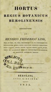 Tapa de Hortus regius botanicus berolinensis