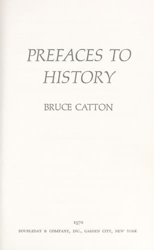 Tapa de Prefaces to history
