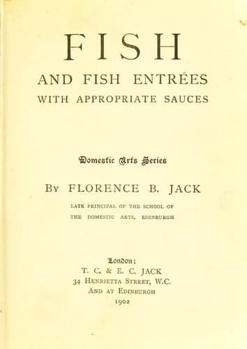 Tapa de Fish and Fish Entrées with Appropriate Sauces