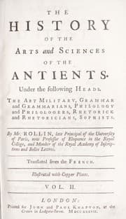 Tapa de The history of the arts and sciences of the antients ...