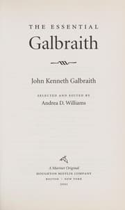 Tapa de The essential Galbraith