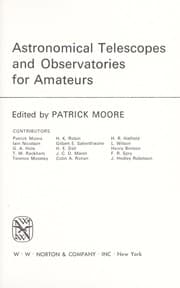 Tapa de Astronomical telescopes and observatories for amateurs