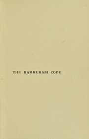 Tapa de The Hammurabi code and the Sinaitic legislation