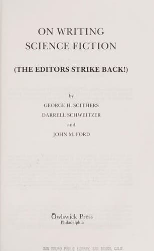 Tapa de On writing science fiction