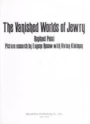 Tapa de The vanished worlds of Jewry