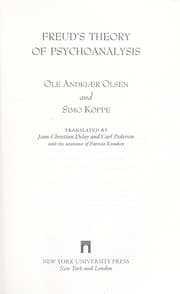 Tapa de Freud's theory of psychoanalysis