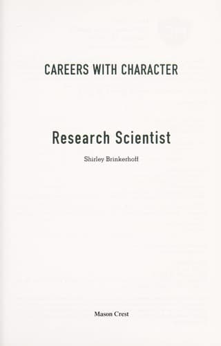 Tapa de Research scientist