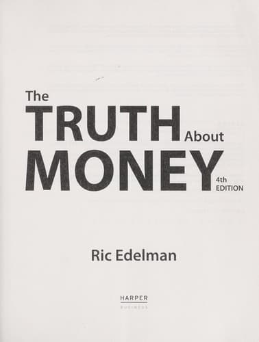 Tapa de The truth about money