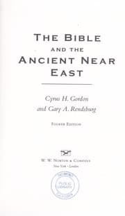 Tapa de The Bible and the Ancient Near East
