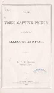Tapa de The young captive prince, a tale of allegory and fact