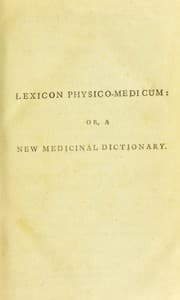 Tapa de Lexicon physico-medicum