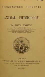 Tapa de Buckmaster's Elements of animal physiology