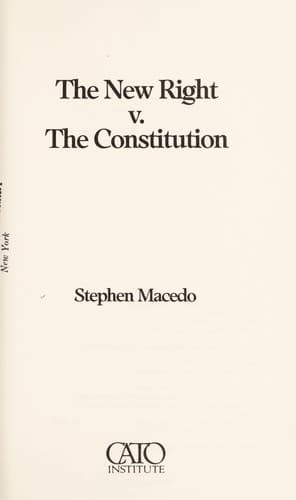 Tapa de The New Right v. the Constitution