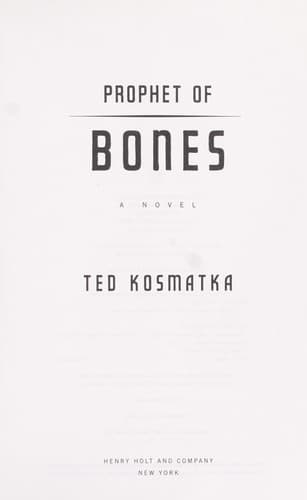 Tapa de Prophet of bones