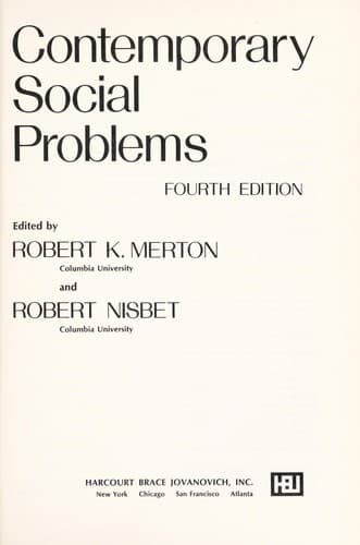 Tapa de Contemporary social problems