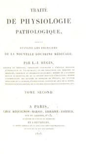 Tapa de Trait©♭ de physiologie pathologique, r©♭dig©♭ suivant les principes de la nouvelle doctrine m©♭dicale [of F.J.V. Broussais]
