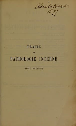 Tapa de Trait©♭ de pathologie interne