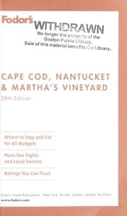 Tapa de Fodor's Cape Cod, Nantucket & Martha's Vineyard