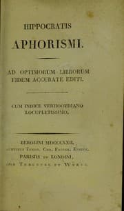 Tapa de Aphorismi, ad optimorum librorum fidem accurate editi