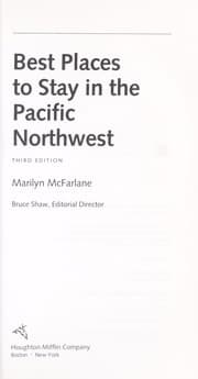 Tapa de Best Places to Stay in the Pacific Northwest
