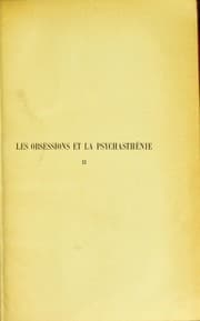 Tapa de Les obsessions et la psychasth©♭nie