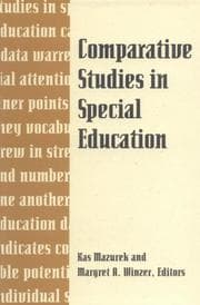 Tapa de Comparative studies in special education