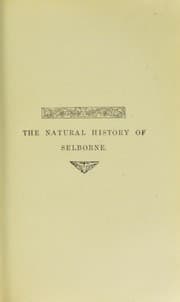 Tapa de The natural history and antiquities of Selborne, in the county of Southampton