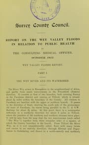 Tapa de Report on the Wey valley floods in relation to public health
