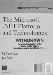 Tapa de The Microsoft .net platform and technologies