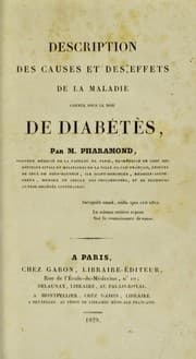 Tapa de Description des causes et des effets de la maladie connue sous le nom de diabetes