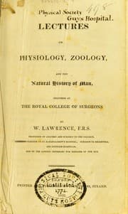 Tapa de Lectures on physiology, zoology, and the natural history of man