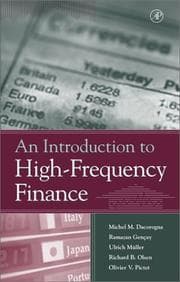 Tapa de An introduction to high-frequency finance