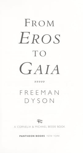 Tapa de From Eros to Gaia