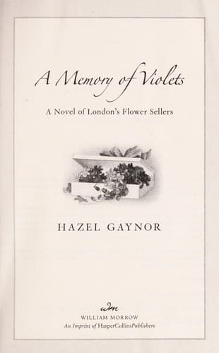 Tapa de A memory of violets