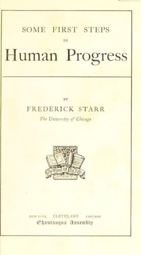 Tapa de Some first steps in human progress