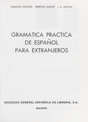 Tapa de Gramática práctica de español para extranjeros