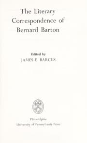 Tapa de The literary correspondence of Bernard Barton