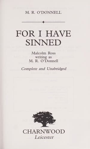 Tapa de For I Have Sinned
