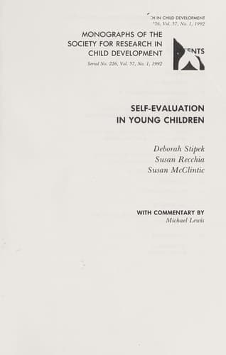 Tapa de Self-evaluation in young children