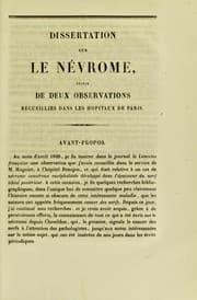 Tapa de Dissertation sur le n©♭vrome, suivie de deux observations recueillies dans les h©þpitaux de Paris