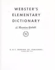 Tapa de Webster's elementary dictionary